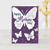 Lavendel-Ornamentik Muttertags-Karte Karte (Gelbe Blume)