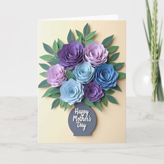 Lavendel Papier Blumenkarte Karte (Vorderseite)