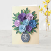 Lavendel Papier Blumenkarte Karte (Gelbe Blume)