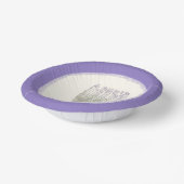Lavendel Pappteller (Gewinkelt)