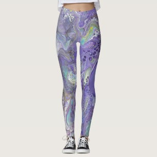 Lavendel & Pastel Abstrakte Leggings - "Naomi"