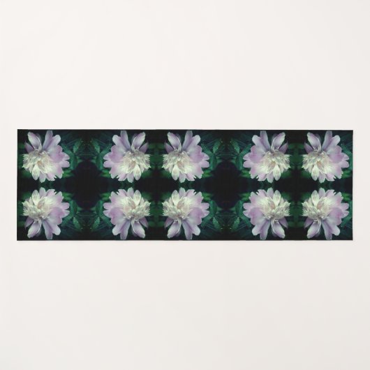 Lavendel Peony Blume in Bloom Abstrakt Yogamatte (Vorderseite (Horizontal))