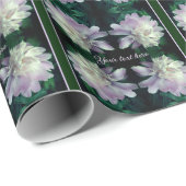 Lavendel Peony Blume in Bloom Personalisiert Geschenkpapier (Rolleneckpunkt)