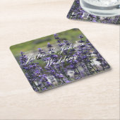 Lavendel Personalisiert Gastgeschenk Hochzeit Unte Rechteckiger Pappuntersetzer (angewinkelt)