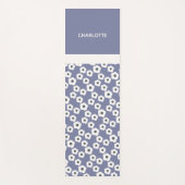 Lavendel Personalisiert Modernes Retro-Muster Yogamatte (Vorderseite)