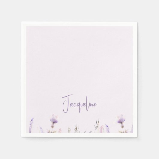 Lavendel Personalisierte Dusche Serviette (Vorderseite)