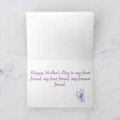 Lavendel - Personalisierte Muttertagskarte Karte (Innenseite)