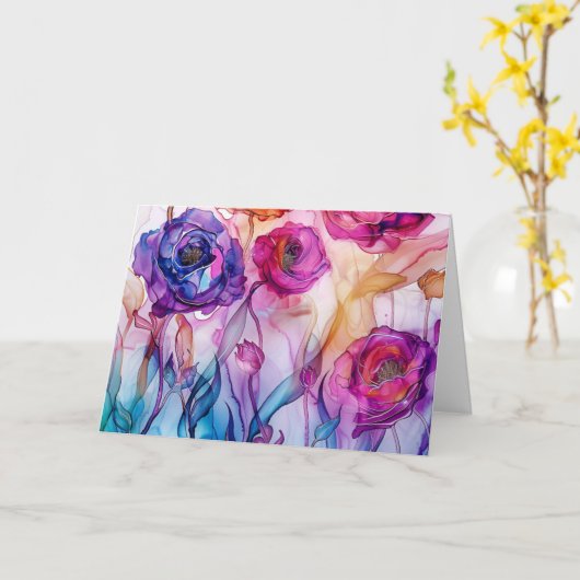 Lavendel - Personalisierte Muttertagskarte Karte (Gelbe Blume)