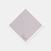 Lavendel Personalisierter Skriptname Duschcocktail Serviette (Ecke)