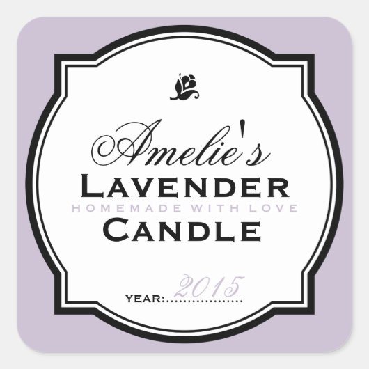 LAVENDEL | PERSONALISIERTER SOAP & CANDLE STICKER (Vorderseite)