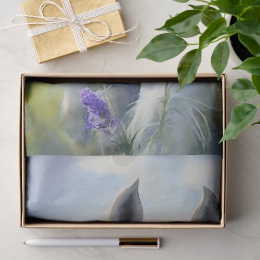 Lavendel Pferdegewebe Seidenpapier (Geschenk)