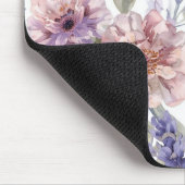 Lavendel-Pfingstrose-Wasserfarben-Blumengarten  Mousepad (Ecke)