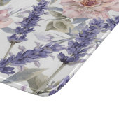 Lavendel-Pfingstrose-Wasserfarben-Blumengarten Schneidebrett (Ecke)