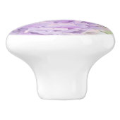 Lavendel-Pfingstrosen Keramikknauf (Seitenansicht)