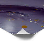 Lavendel-Pfirsich-Cream Fluid Swirl Poster (Ecke)