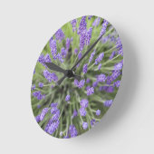 Lavendel-Pflanze Runde Wanduhr (Winkel)
