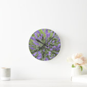 Lavendel-Pflanze Runde Wanduhr (Zuhause)
