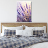 Lavendel Pflanze und Goldene Blätter Leinwanddruck (Insitu (Schlafzimmer))