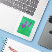 Lavendel-Pflanzen Aufkleber (Laptop mit iPhone)