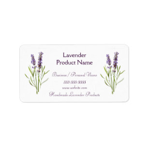 Lavendel-Pflanzen-Blumen-handgemachte Einzelteile Adressaufkleber