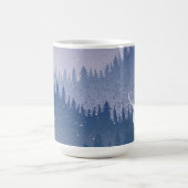 Lavendel Pine Bäume Winter Weihnachtswunder Wunder Verwandlungstasse (Zentrum)