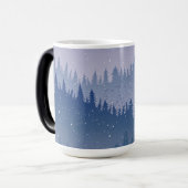 Lavendel Pine Bäume Winter Weihnachtswunder Wunder Verwandlungstasse (Vorderseite Links)