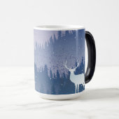 Lavendel Pine Bäume Winter Weihnachtswunder Wunder Verwandlungstasse (VorderseiteRechts)