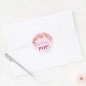 Lavendel Pink Blume Bereit zum Pop Gefallen Tag Runder Aufkleber (Umschlag)