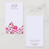 Lavendel Pink Boho Blumenerden Display Visitenkarte (Vorne/Hinten)