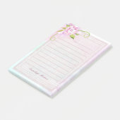 Lavendel Pink Floral Weibchen Niedlich Custom Post-it Klebezettel (angewinkelt)