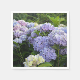 Lavendel & Pink Hortensia Hydrangea Blume Serviette
