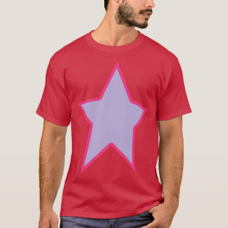 Lavendel Pink Out Line Grafik T-Shirt