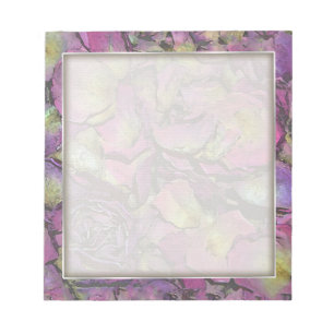 Lavendel Pink Rose Petals Wasserfarbe Notizblock