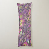 Lavendel Pink Rose Petals Wasserfarbe Seitenschläferkissen (Rückseite (Vertikal))