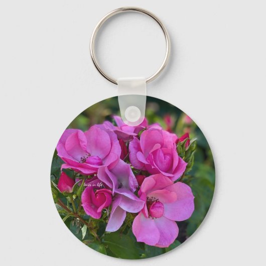 Lavendel Pink Rose Schlüsselanhänger (Vorderseite)