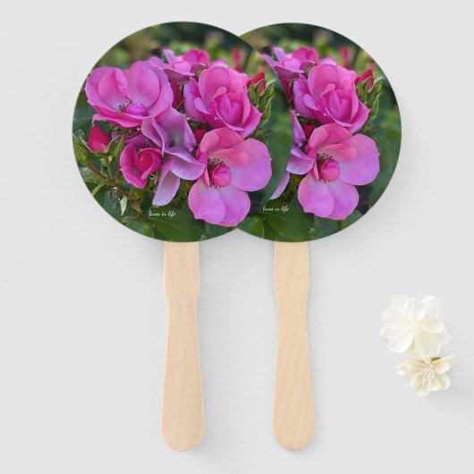 Lavendel Pink Roses Fächer (Vorne und Hinten)