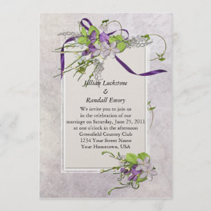 Lavendel-Platterbsen, die Einladung Wedding sind