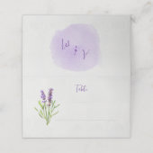 Lavendel Platzkarte (Außenseite Aufgefaltet)