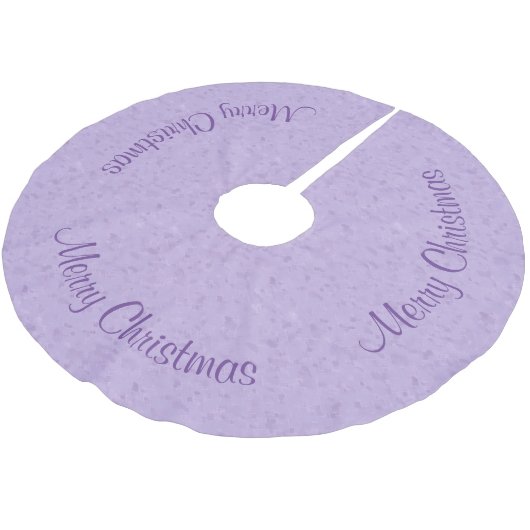 Lavendel Polyester Weihnachtsbaumdecke (Schrägansicht)