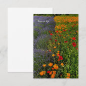 Lavendel & Poppies Mitteilungskarte (Vorne/Hinten)