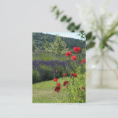 Lavendel & Poppies Postkarte (Stehend Vorderseite)