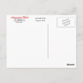 Lavendel & Poppies Postkarte (Rückseite)