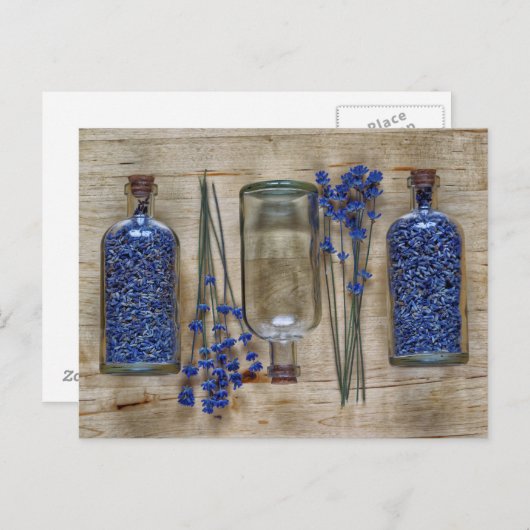 Lavendel Postkarte (Vorne/Hinten)