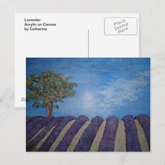 Lavendel Postkarte (Vorne/Hinten)