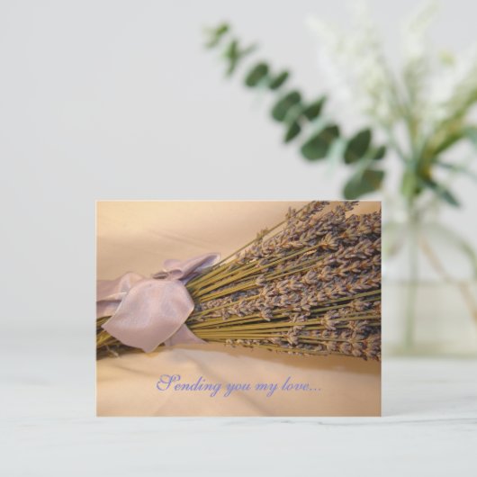 Lavendel Postkarte (Stehend Vorderseite)