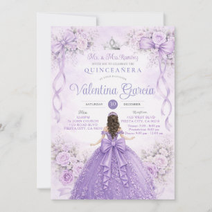 Lavendel Prinzessin Quinceañera Lila Flieder Silbe Einladung