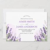 Lavendel Probe Abendessen Einladung Rustikal Lila (Vorderseite)