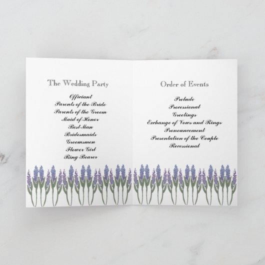 Lavendel Programm (Innenseite)