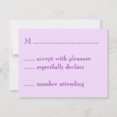 Lavendel Progression Wedding Einladung RSVP Karten (Rückseite)