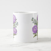 Lavendel-Protea-Botanik-Aquarell Jumbo-Tasse (Vorderseite)